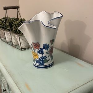 AAA Imports Floral Vase - Vintage and Rare with Curved Top